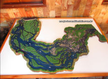Maquete Rotas de Navegação Volta Grande Rio Xingu - Belo Monte.