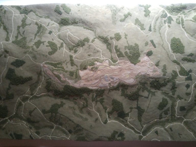 Maquete da Mina JMN e entorno – Congonhas e Ouro Preto/MG