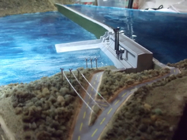 Maquete de área mineradora.