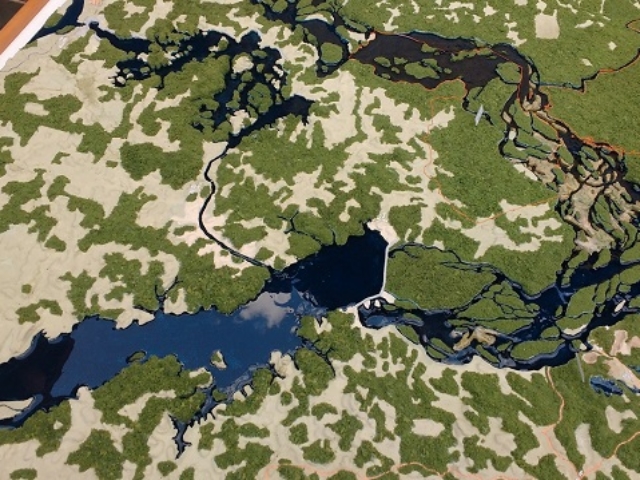 maquete energia hidrelétrica