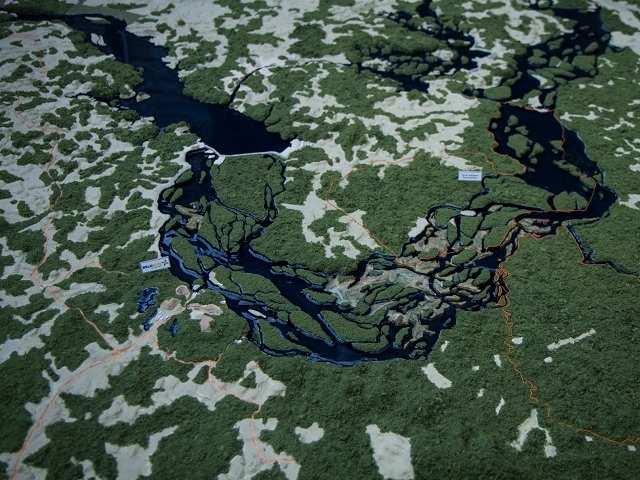 maquete de escala horizontal 1:50.000